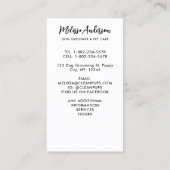 ブルドッグフランスのドッグトリマーかわいい子犬ペットシッター 名刺 (裏面)