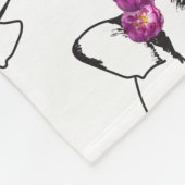 ブルドッグフランスのドッグパターンフリースブランケット フリースブランケット (角)