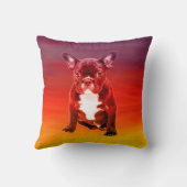 ブルドッグフランスのドッグビーチ クッション (裏面)