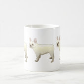 ブルドッグフランスのドッグブリードイラストレーションシルエット コーヒーマグカップ (中央)