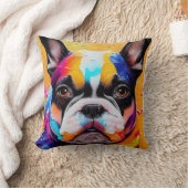 ブルドッグフランスのドッグペットかわいい愛らしい動物コンパン クッション (ブランケット)
