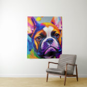 ブルドッグフランスのドッグペットかわいい愛らしい動物コンパン タペストリー (インサイチュ)