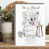 ブルドッグフランスのドッグ引っ越しました移動発表 案内状