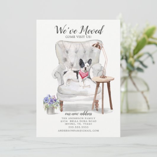 ブルドッグフランスのドッグ引っ越しました移動発表 案内状 (スタンド正面)