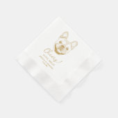 ブルドッグフランスのドッグ応援パーソナライズされたナプキン 縁ありカクテルナプキン (角)