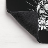 ブルドッグフランスのドッグ恋人レトロスタイルタトゥー マウスパッド (コーナー)