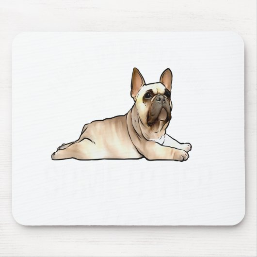 ブルドッグフランスのドッグ愛人ペットギフト女性 マウスパッド (正面)