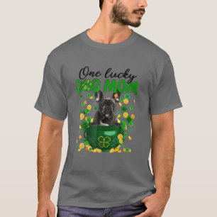 ブルドッグフランスのドッグ母アイリッシュグリーンシャームロックサンパット Tシャツ