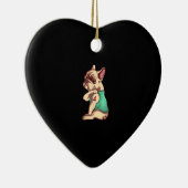 ブルドッグフランスのドッグ私は母タトゥー恋人のギフト愛 セラミックオーナメント (右)