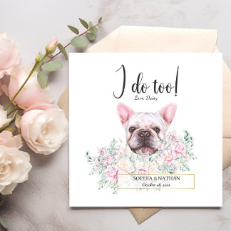 ブルドッグフランスのドッグ結婚のカクテルナプキン スタンダードカクテルナプキン