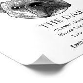 ブルドッグフランスのドッグ結婚の特徴的なドリンク看板 ポスター (角)