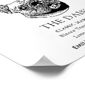 ブルドッグフランスのドッグ結婚の特徴的なドリンク看板 ポスター (角)