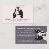 ブルドッグフランスのドッグ 名刺 (正面/裏面)