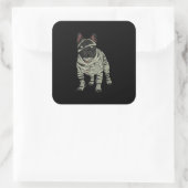 ブルドッグフランスのドッグMummyハロウィーン衣装ドッグ値リスト スクエアシール (バッグ)