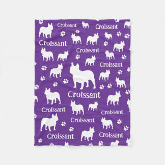 ブルドッグフランスのドッパーソナライズされたク毛布フランス フリースブランケット