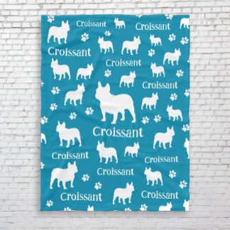 ブルドッグフランスのドッパーソナライズされたク毛布フランス フリースブランケット