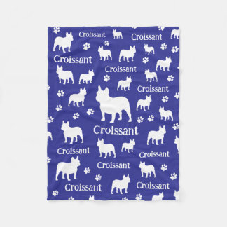 ブルドッグフランスのドッパーソナライズされたク毛布フランス フリースブランケット