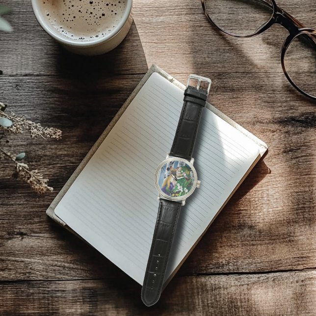 ブルドッグフランスのドライアドファンタジー 腕時計 (クリエイターアップロード済み)