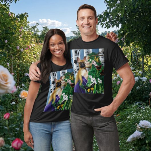 ブルドッグフランスのドライアドファンタジー Tシャツ