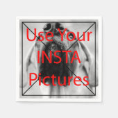 ブルドッグフランスのナプキン スタンダードカクテルナプキン (正面)