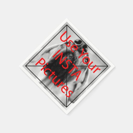 ブルドッグフランスのナプキン スタンダードカクテルナプキン (角)