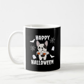ブルドッグフランスのハッピーハローウィンドッグの衣装 コーヒーマグカップ