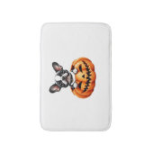 ブルドッグフランスのハッピーハローウィンパンプキクラシックンT-S バスマット (正面縦)