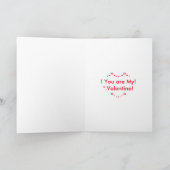 ブルドッグフランスのハッピーバレンタインデーグリーティングカード シーズンカード (内部)