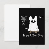 ブルドッグフランスのハロウィンフランスののブードードッグギフト 出欠カード (正面/裏面)
