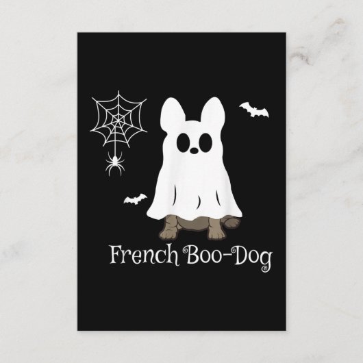 ブルドッグフランスのハロウィンフランスののブードードッグギフト 出欠カード (正面)
