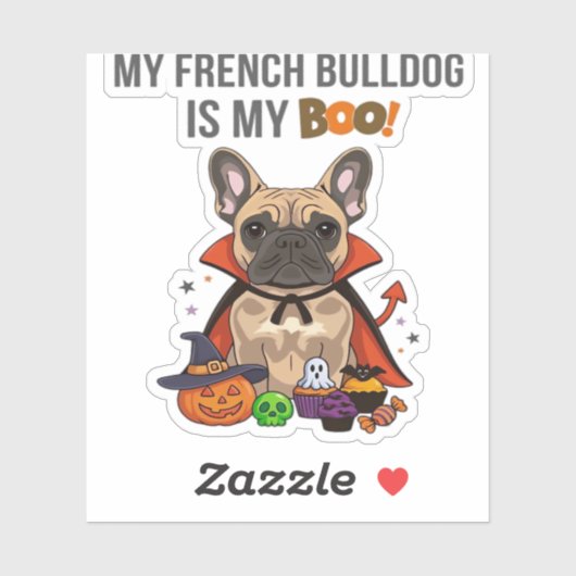 ブルドッグフランスのハロウィーンのコスチューム私のブルフランスのド シール (シート)