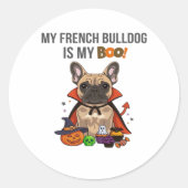 ブルドッグフランスのハロウィーンのコスチューム私のブルフランスのド ラウンドシール (正面)