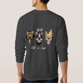 ブルドッグフランスのハロウィーンコスチューム スウェットシャツ (裏面)