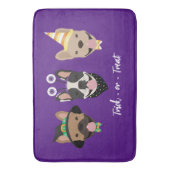 ブルドッグフランスのハロウィーンコスチューム バスマット (正面縦)