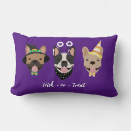 ブルドッグフランスのハロウィーンコスチューム ランバークッション