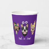 ブルドッグフランスのハロウィーンコスチューム 紙コップ (裏面)