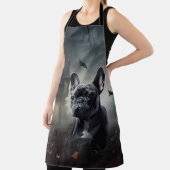 ブルドッグフランスのハロウィーン怖 エプロン (インサイチュ)