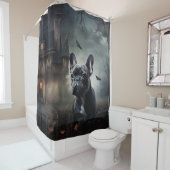 ブルドッグフランスのハロウィーン怖 シャワーカーテン (インサイチュ)
