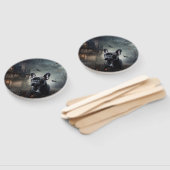 ブルドッグフランスのハロウィーン怖 ハンドファン (組立なし)