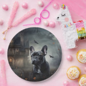 ブルドッグフランスのハロウィーン怖 ペーパープレート (パーティー)