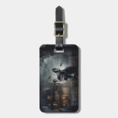 ブルドッグフランスのハロウィーン怖 ラゲッジタグ (正面縦)