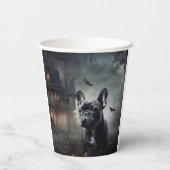 ブルドッグフランスのハロウィーン怖 紙コップ (裏面)