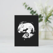 ブルドッグフランスのハロウィーン衣装ムーンギフト サンキューカード (スタンド正面)