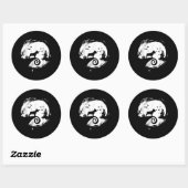 ブルドッグフランスのハロウィーン衣装ムーンギフト ラウンドシール (シート)