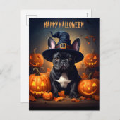ブルドッグフランスのハロウィーン シーズンポストカード (正面/裏面)