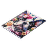 ブルドッグフランスのバラドッグパーソナライズされた ノートブック (左側)