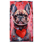 ブルドッグフランスのバレンタインの日 スモールペーパーバッグ (裏面)