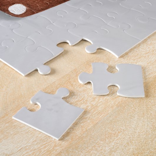 ブルドッグフランスのバレンタインデーキスをするブース ジグソーパズル (側面)