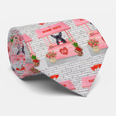 ブルドッグフランスのバレンタインデーキスをするブース ネクタイ (ロール)