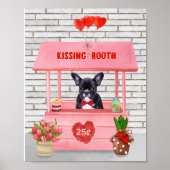 ブルドッグフランスのバレンタインデーキスをするブース ポスター (正面)